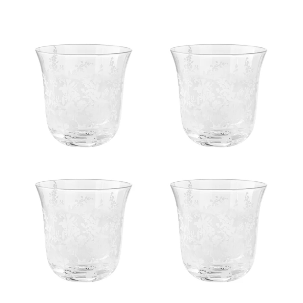4 Pack The Pioneer Woman Daisy 12oz Glass Drinkware Tumblers